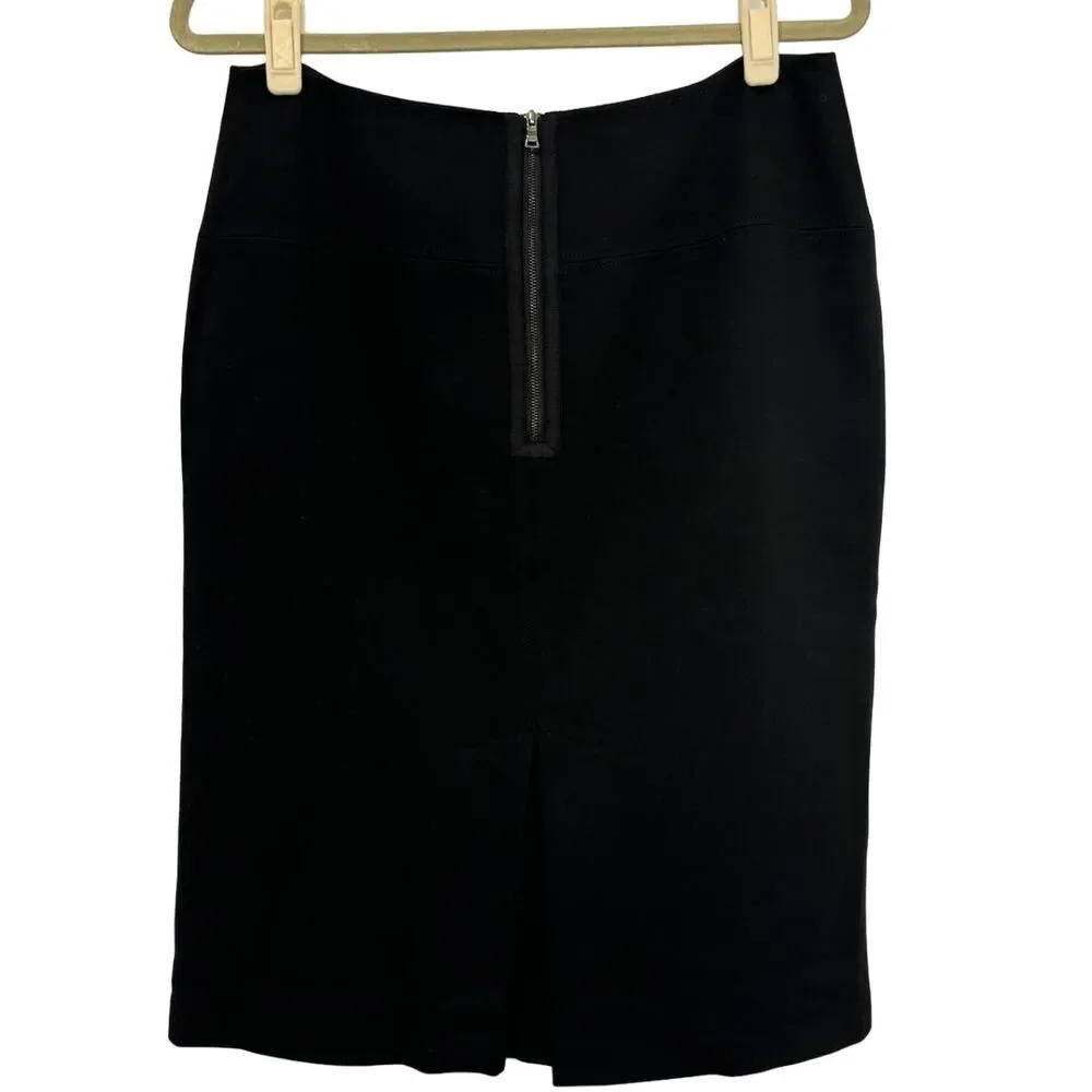 NWOT Elie Tahari Black Cotton Skirt Size 12